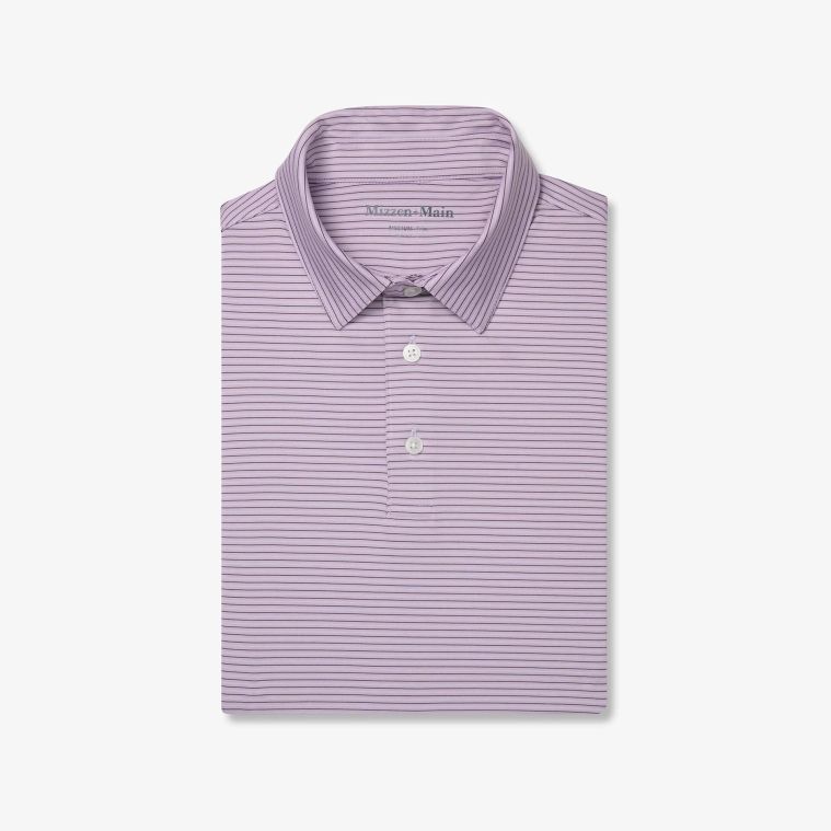 Mizzen+Main Versa Polo Lavender Haze Multi Stripe (GOLFTEC LOGO)