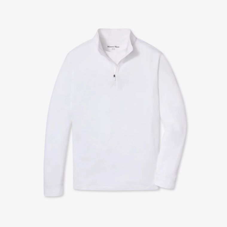 Mizzen+Main Highland Quarter Zip White