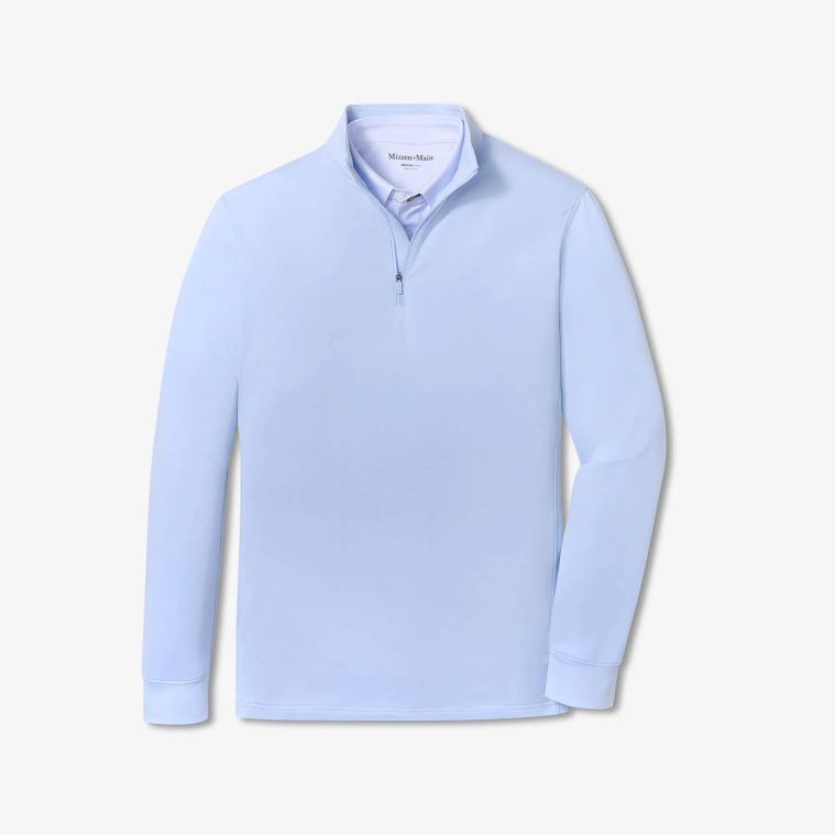 Mizzen+Main Highland Quarter Zip Cloud Blue