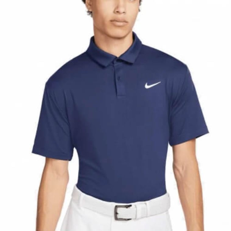 Nike Dri-FIT Tour Solid Polo Midnight Navy/White (GOLFTEC LOGO)