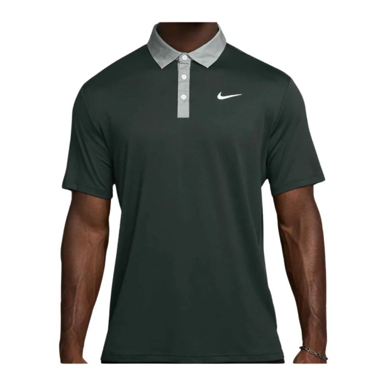 Nike Dri-FIT Tour Contrast Polo Night Forest/Clay Green/Pale Ivory (GOLFTEC LOGO)