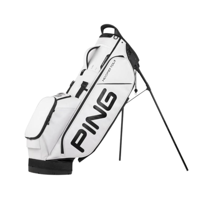 PING Hoofer Tour Stand Bag White/Black (GolfTec Logo)