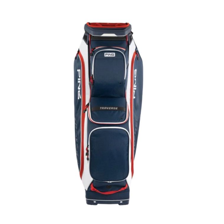 PING Traverse Cart Bag Navy/White/Red