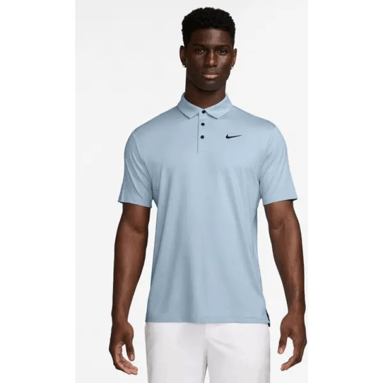 Nike Dri-FIT Tour Solid Polo Armory Blue/Black (GOLFTEC LOGO)