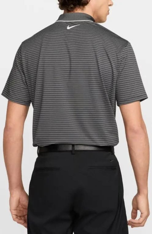 Nike Dri-FIT Tour Stripe Polo Black/White (GOLFTEC LOGO)