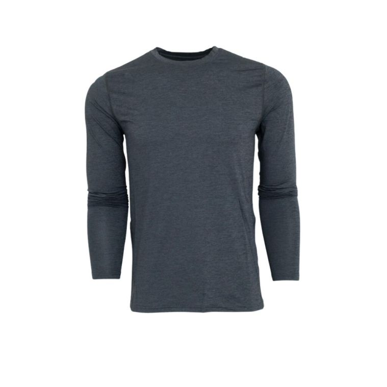 Greyson Guide Sport Long Sleeve Tee Dark Grey Heather