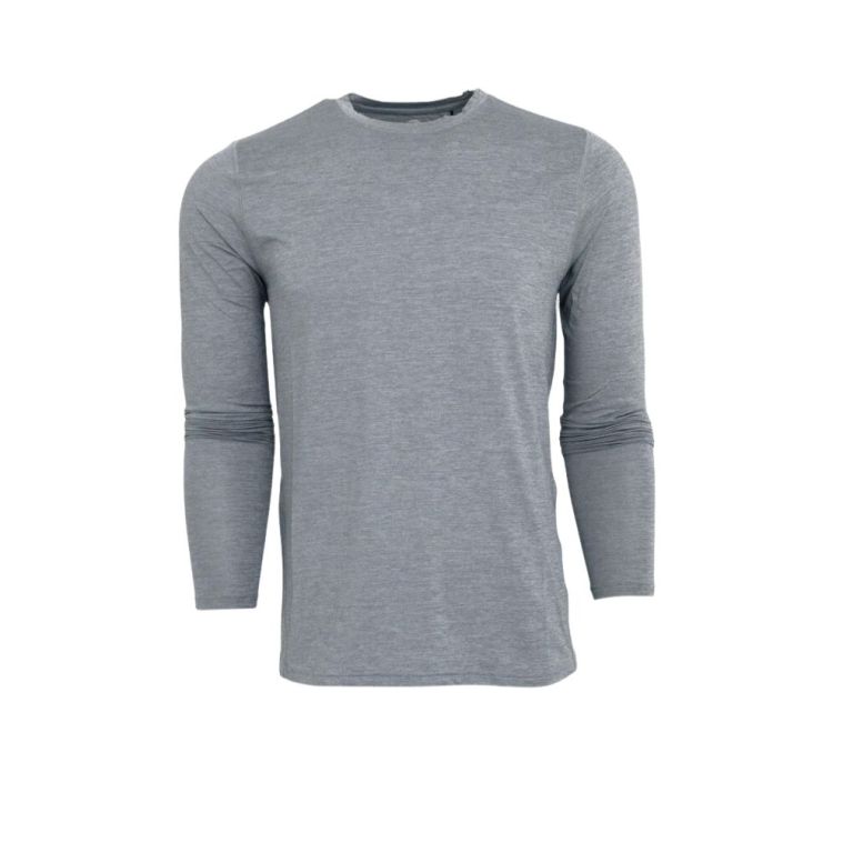 Greyson Guide Sport Long Sleeve Tee Light Grey Heather