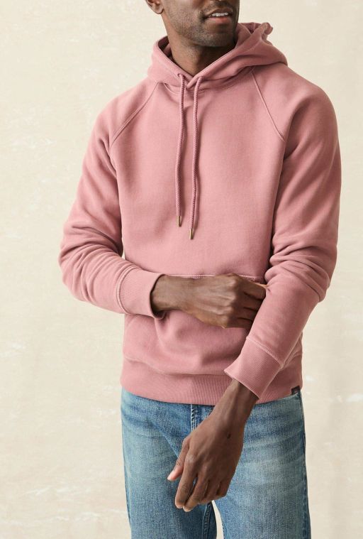 Faherty High Standard Fleece Hoodie Cocoa Mauve (SKYTRAK Logo)