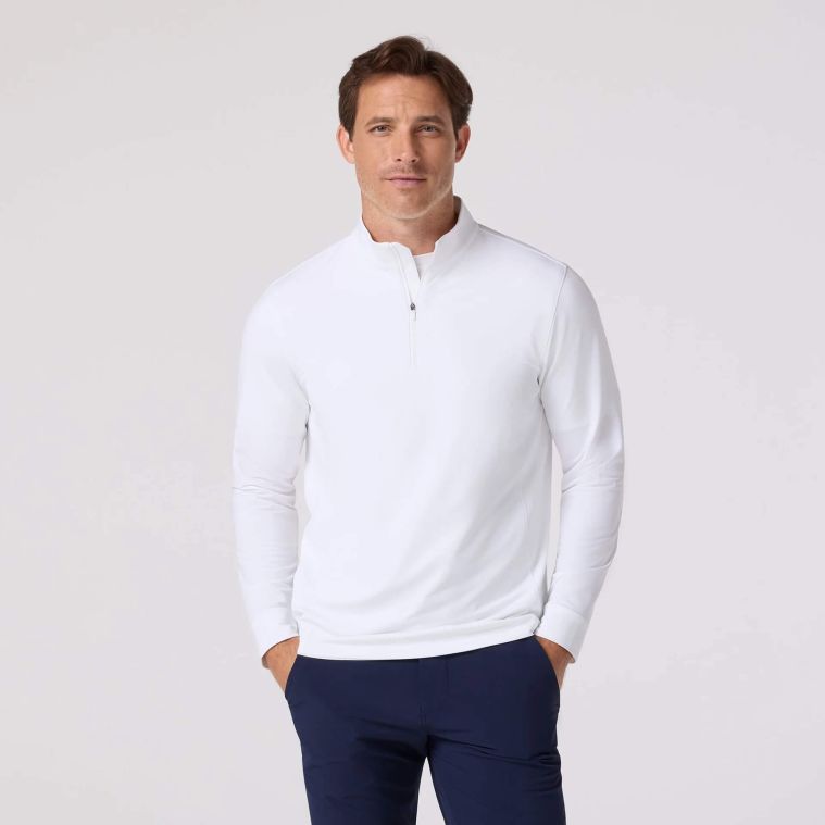Mizzen+Main Highland Quarter Zip White