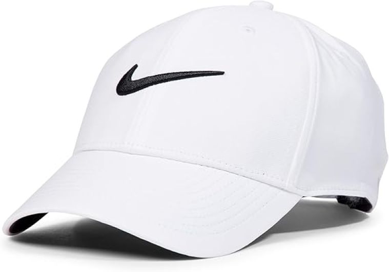 Nike Dri-FIT Club Structured Cap White/Black (SKYTRAK LOGO)