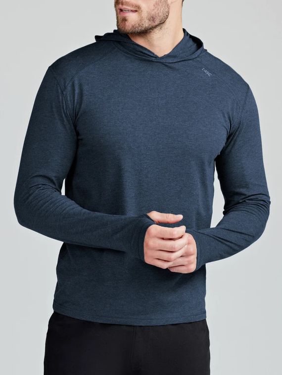 Tasc Carrollton Hoodie Navy Heather SKYTRAK Logo
