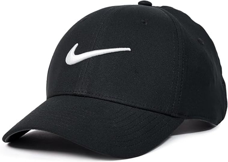Nike Dri-FIT Club Structured Cap Black/White (SKYTRAK LOGO)
