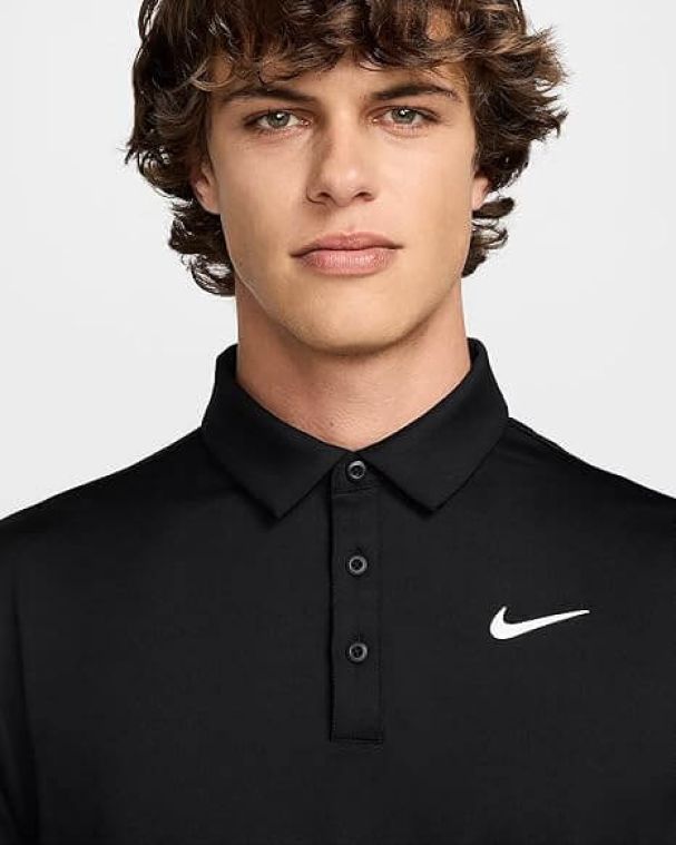 Nike Dri-Fit Tour Solid Polo Midnight Black/White
