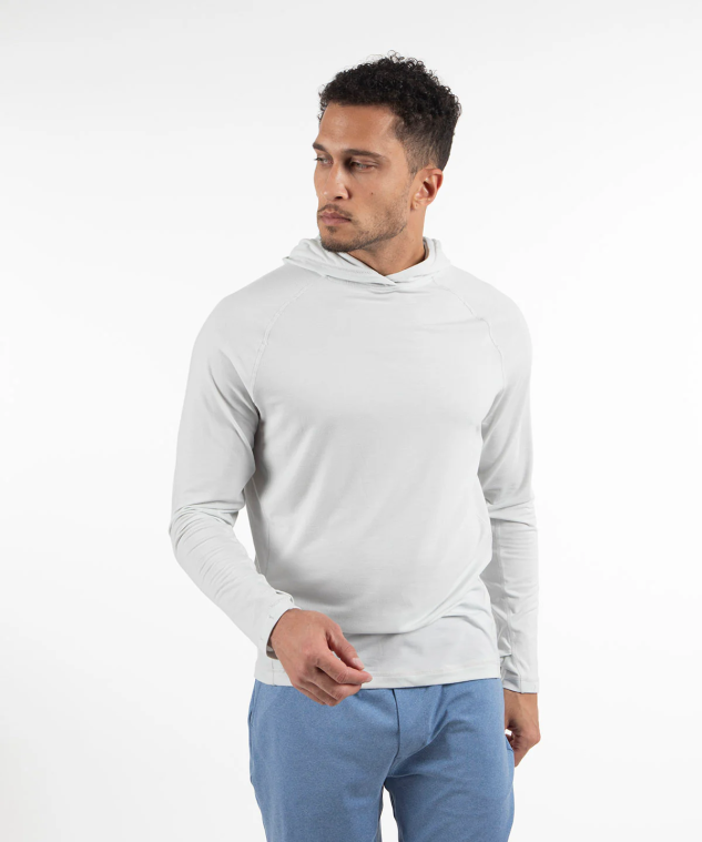 Sunice Gunner Soft Touch Knit Hoodie Down Grey Melange