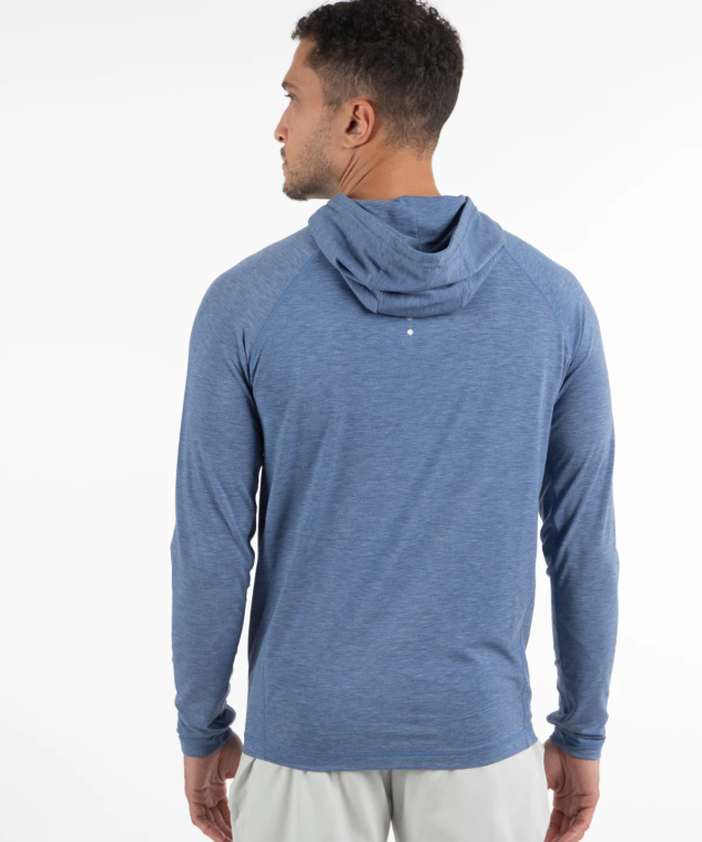 Sunice Gunner Soft Touch Knit Hoodie Dusk Blue Melange