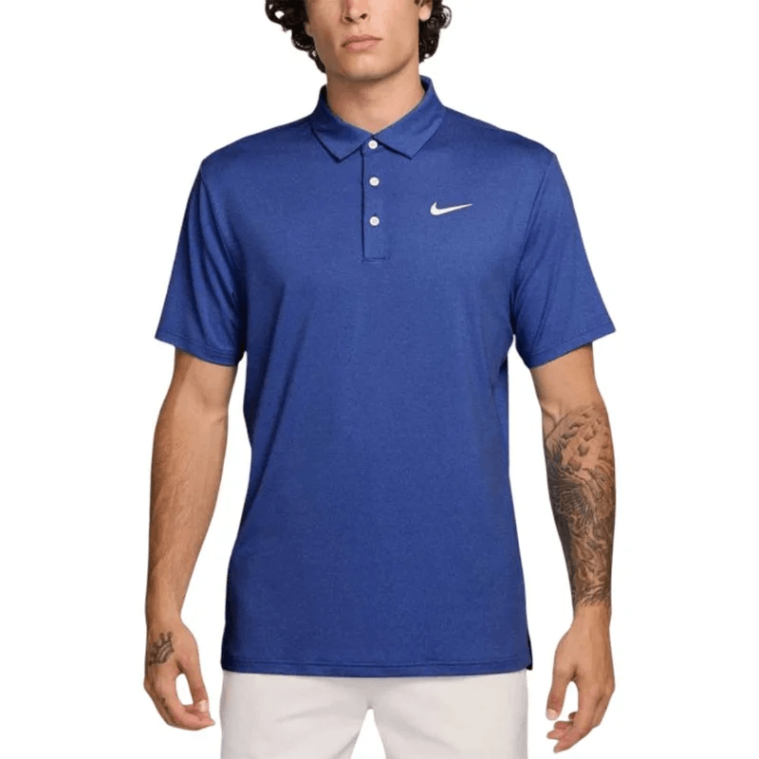 Nike Dri-Fit Tour Heather Polo Midnight Navy/White