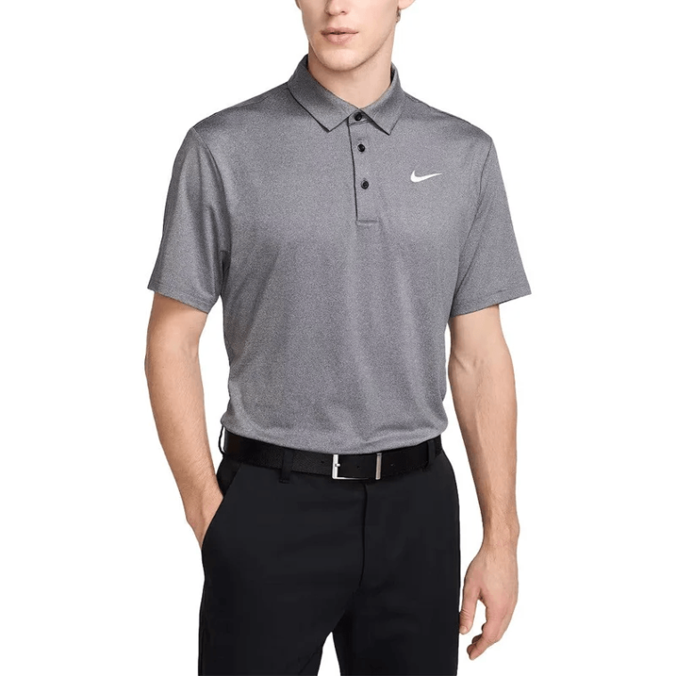 Nike Dri-Fit Tour Heather Polo Black/White