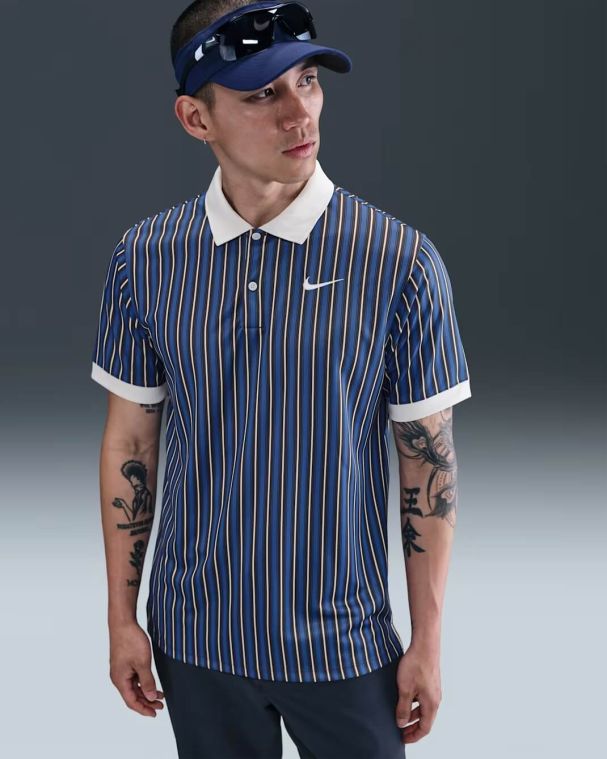 Nike Dri-FIT Victory+ Polo Comet Blue/White (GOLFTEC LOGO)
