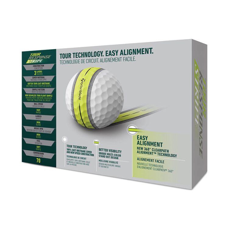 TaylorMade Tour Response Multi Stripe Golf Balls