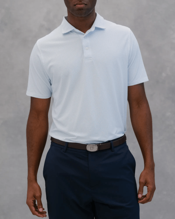 B. Draddy Captain Cool Polo White/Biscayne (GOLFTEC LOGO)