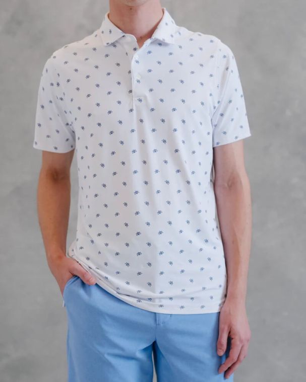 B. Draddy Cool Bee Draddy Polo White (GOLFTEC LOGO)