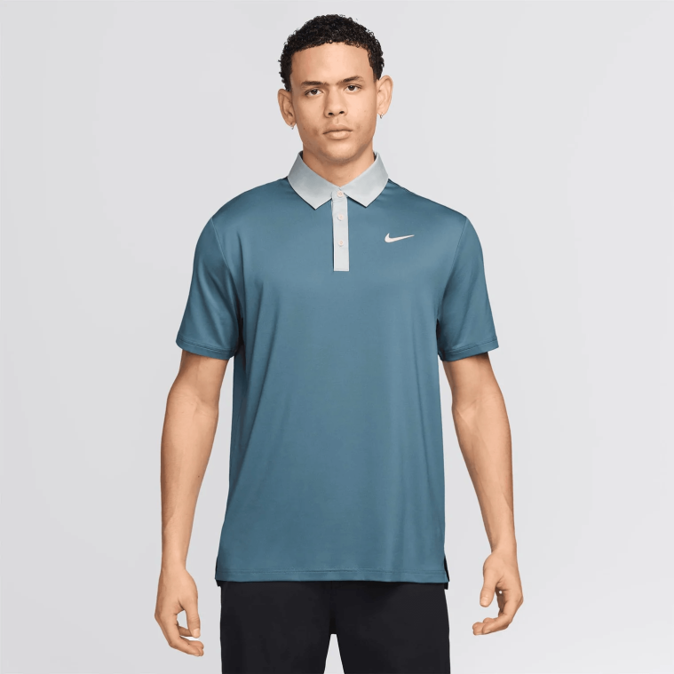 Nike Dri-Fit Tour Contrast Polo Smokey Blue/Pure Platinum/Pale Ivory