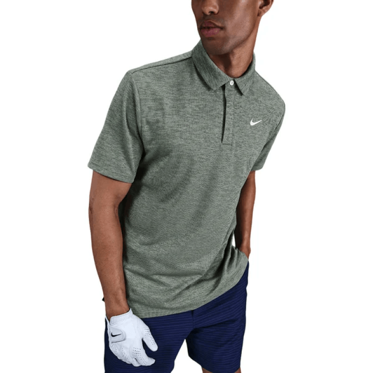 Nike Dri-FIT Tour Jacquard Polo Clay Green/Night Forest/Pale Ivory (GOLFTEC LOGO)