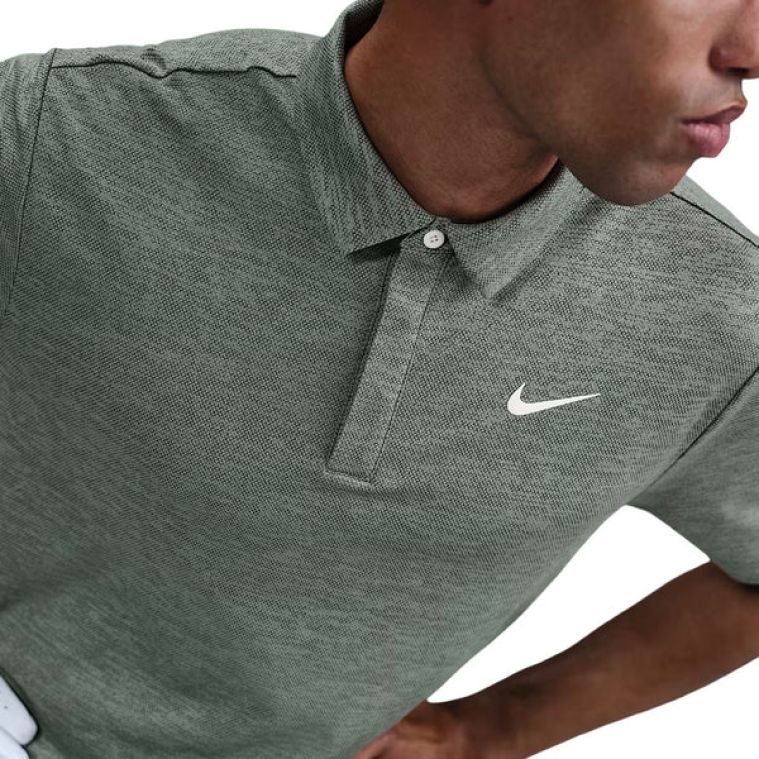 Nike Dri-FIT Tour Jacquard Polo Clay Green/Night Forest/Pale Ivory (SKYTRAK LOGO)