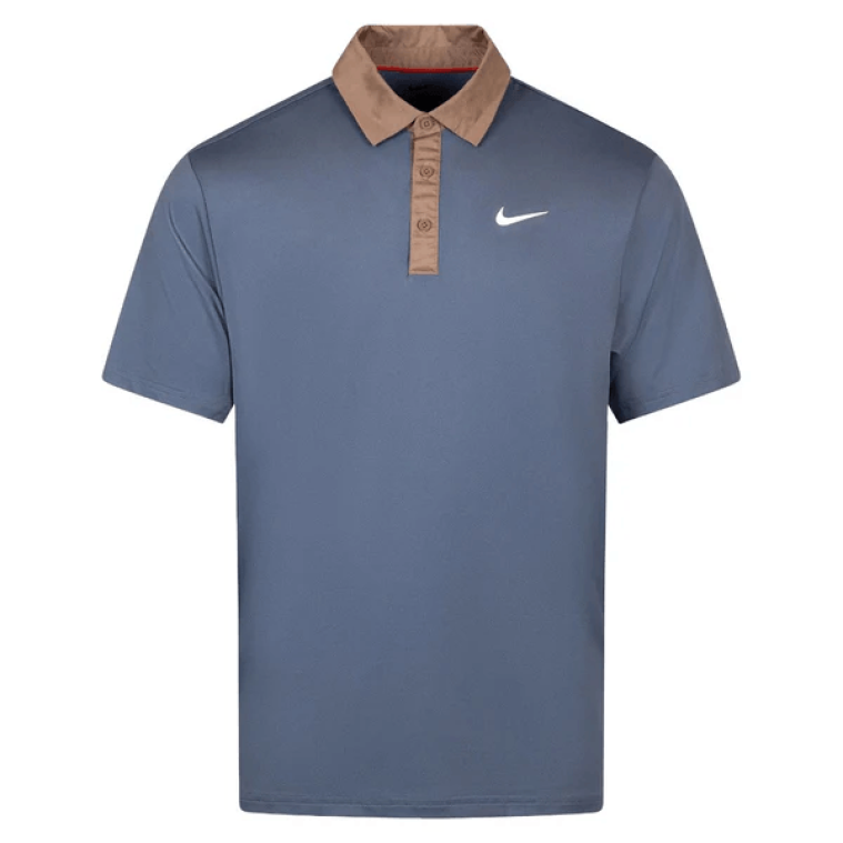 Nike Dri-FIT Tour Contrast Polo Diffused Blue/Mink Brown/White (GOLFTEC LOGO)