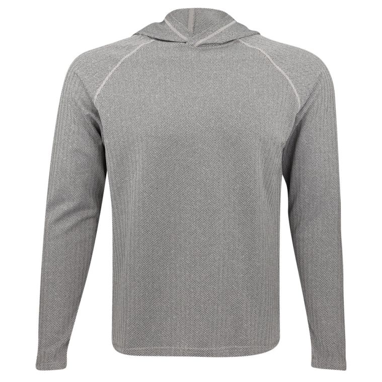 Field Day Palmer Performance Hoodie White Herringbone