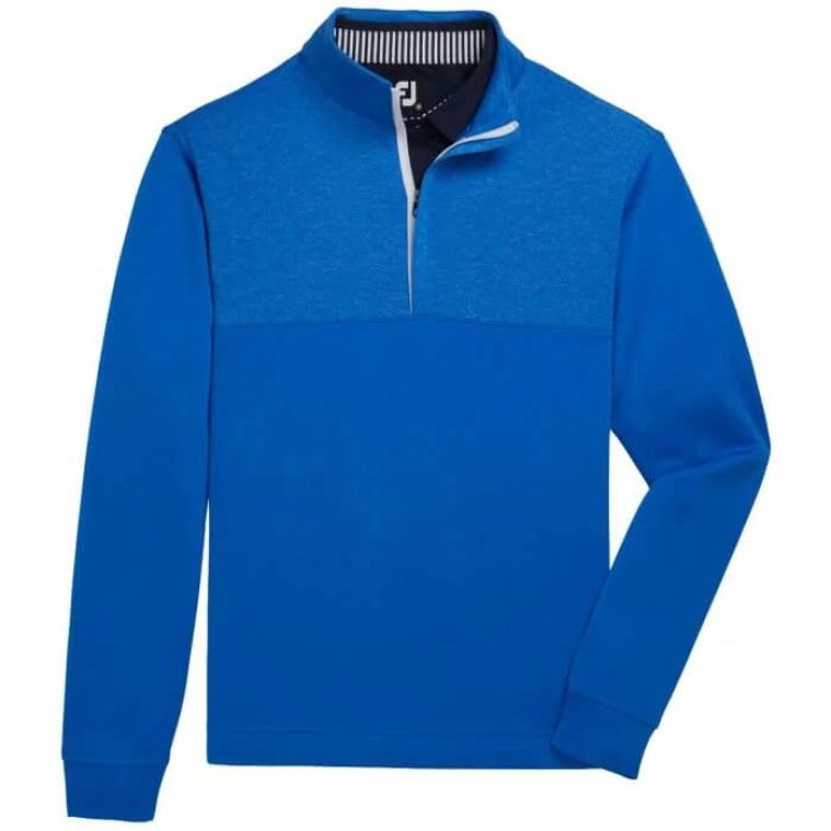 FootJoy Heather Yoke Half-Zip Royal