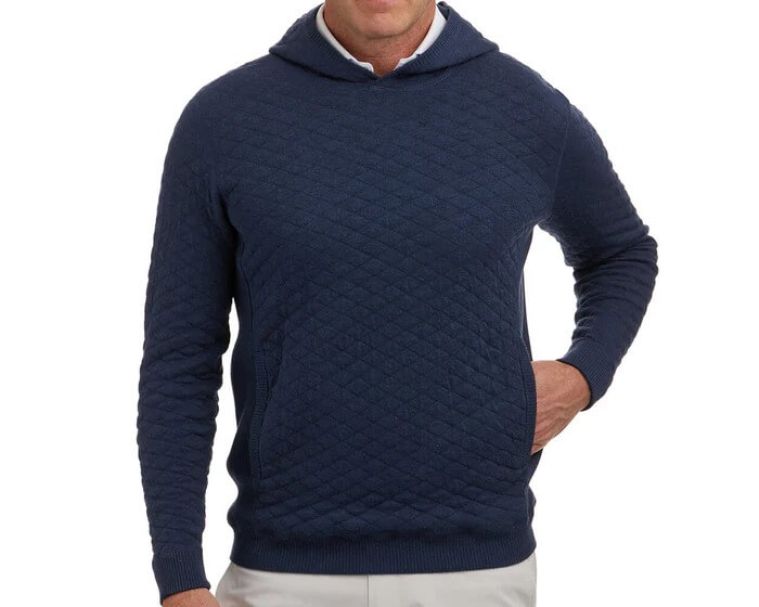 Holderness & Bourne Wallace Hoodie Heathered Navy
