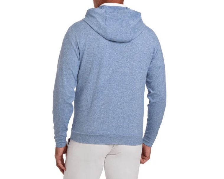 Holderness & Bourne Hamilton Hoodie Heathered Maidstone Blue & White