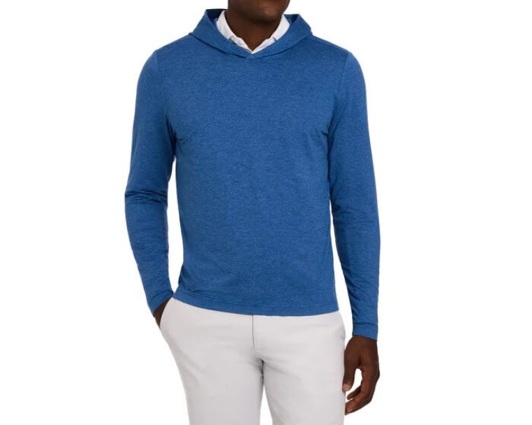 Holderness & Bourne Stowe Hoodie Heathered Maidstone Blue 