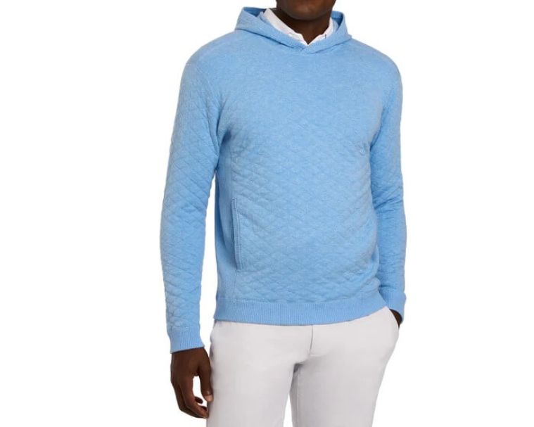 Holderness & Bourne Wallace Hoodie Heathered Vista Blue