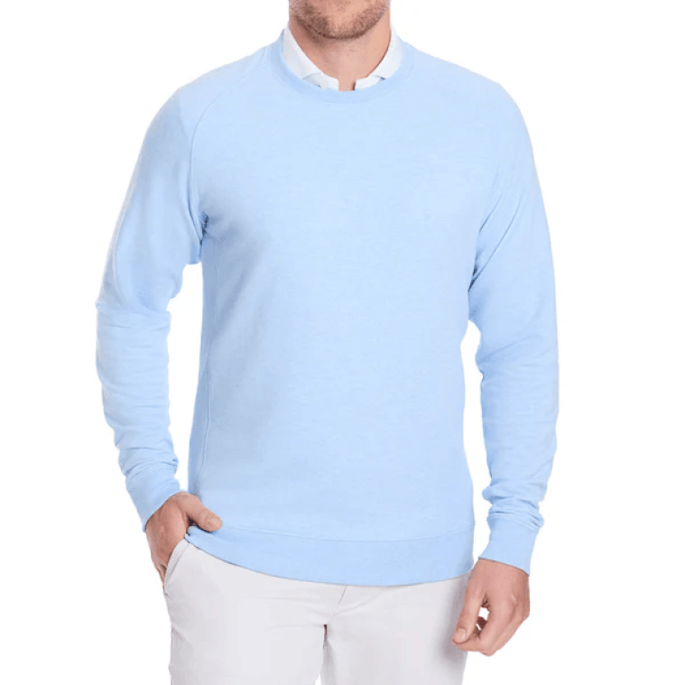 Holderness & Bourne Kennedy Pullover Heathered Skye (GOLFTEC LOGO)