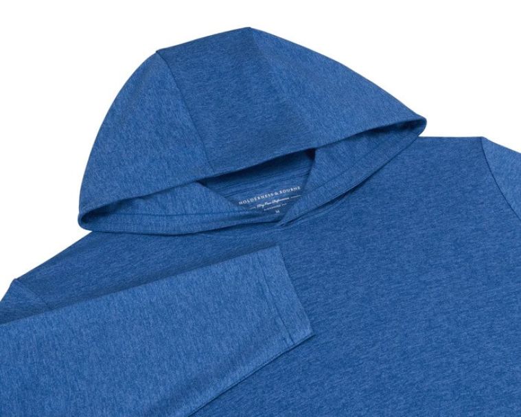 Holderness & Bourne Stowe Hoodie Heathered Maidstone Blue 
