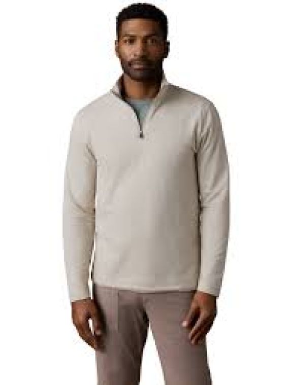 Faherty Movement Quarter Zip Pointe Stripe (SKYTRAK Logo)