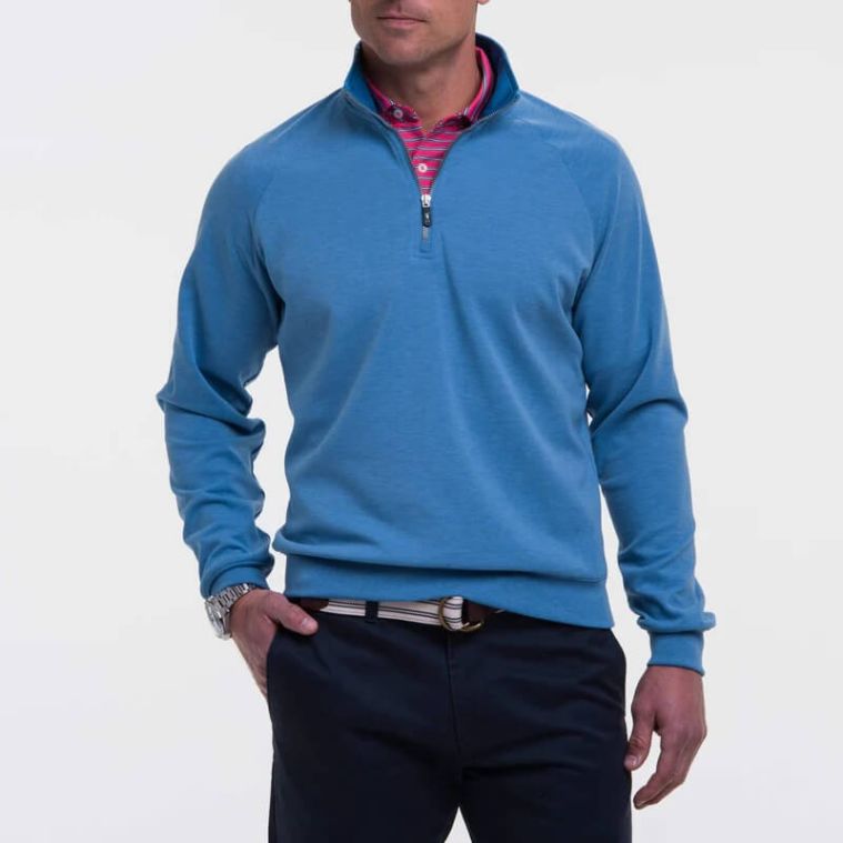 Fairway & Greene Valley 1/4 Zip Baltic Heather (GOLFTEC LOGO)