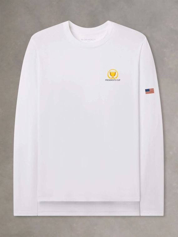 B. Draddy Dewey Long Sleeve Tee White (GOLFTEC LOGO)