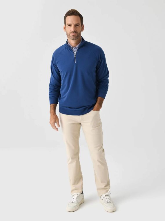 Peter Millar Lava Wash Quarter Zip Navy