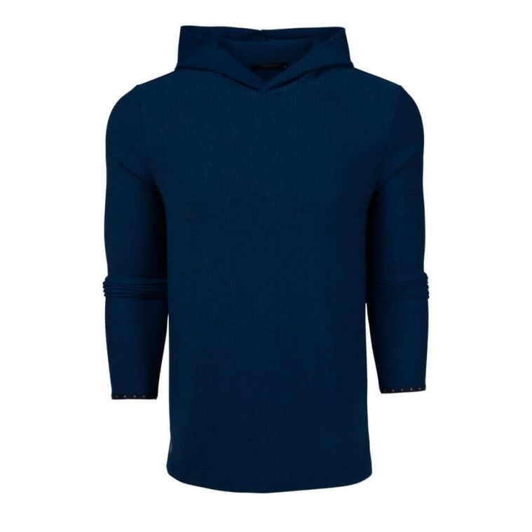 Greyson Traverse Waffle Hoodie Maltese Blue