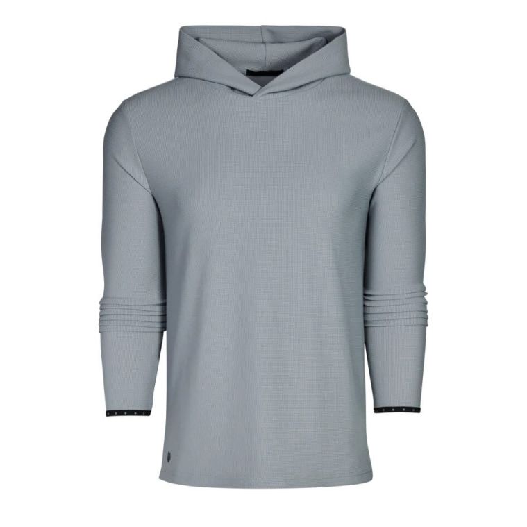 Greyson Traverse Waffle Hoodie Pacific Fog