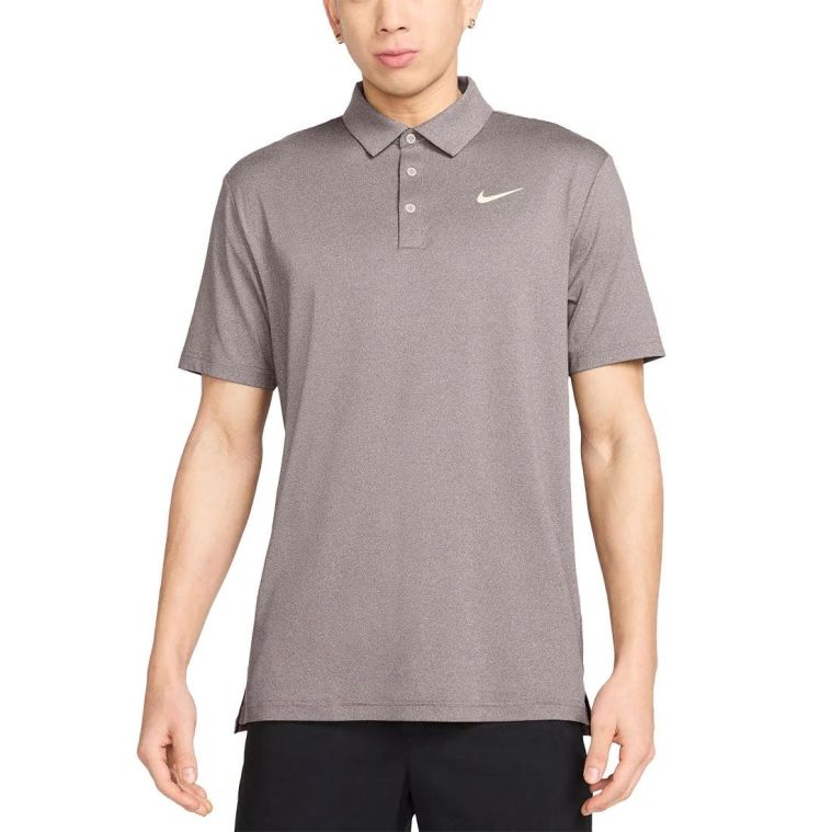 Nike Dri-FIT Tour Heather Polo Baroque Brown/Pale Ivory (GOLFTEC LOGO)