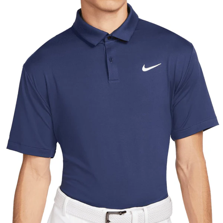 Nike Dri-FIT Tour Solid Polo Midnight Navy/White (SKYTRAK LOGO)