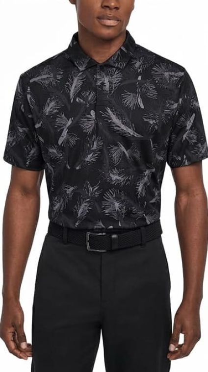 Nike Dri-FIT Tour Solid Polo Armory Black/Black (SKYTRAK LOGO)