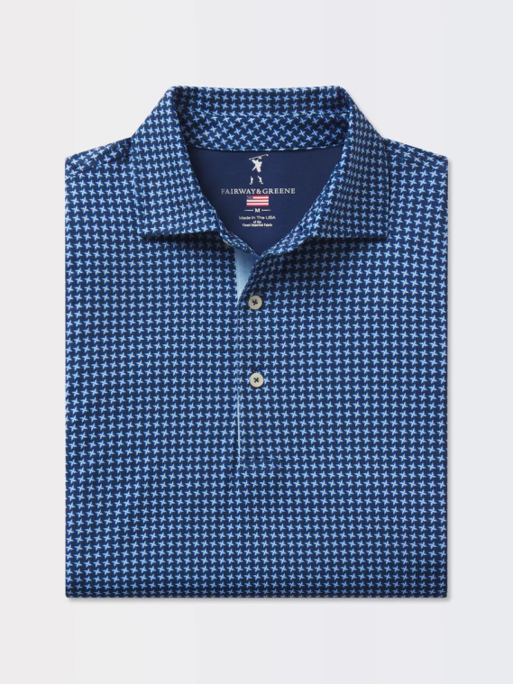 Fairway & Greene Bellinger Print Polo Marine (GOLFTEC LOGO)