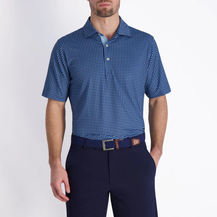 Fairway & Greene Bellinger Print Polo Marine (GOLFTEC LOGO)