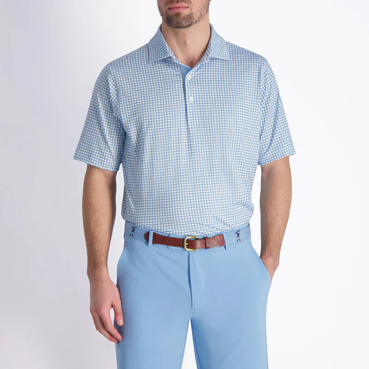 Fairway & Greene Bellinger Print Polo White (GOLFTEC LOGO)