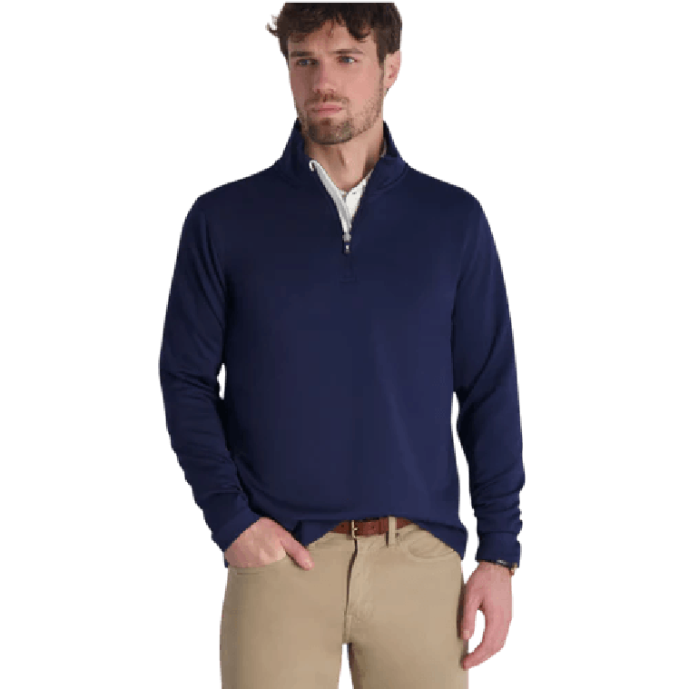 Fairway & Greene Coughlin 1/4 Zip Marine (GOLFTEC/SKYTRAK LOGO)